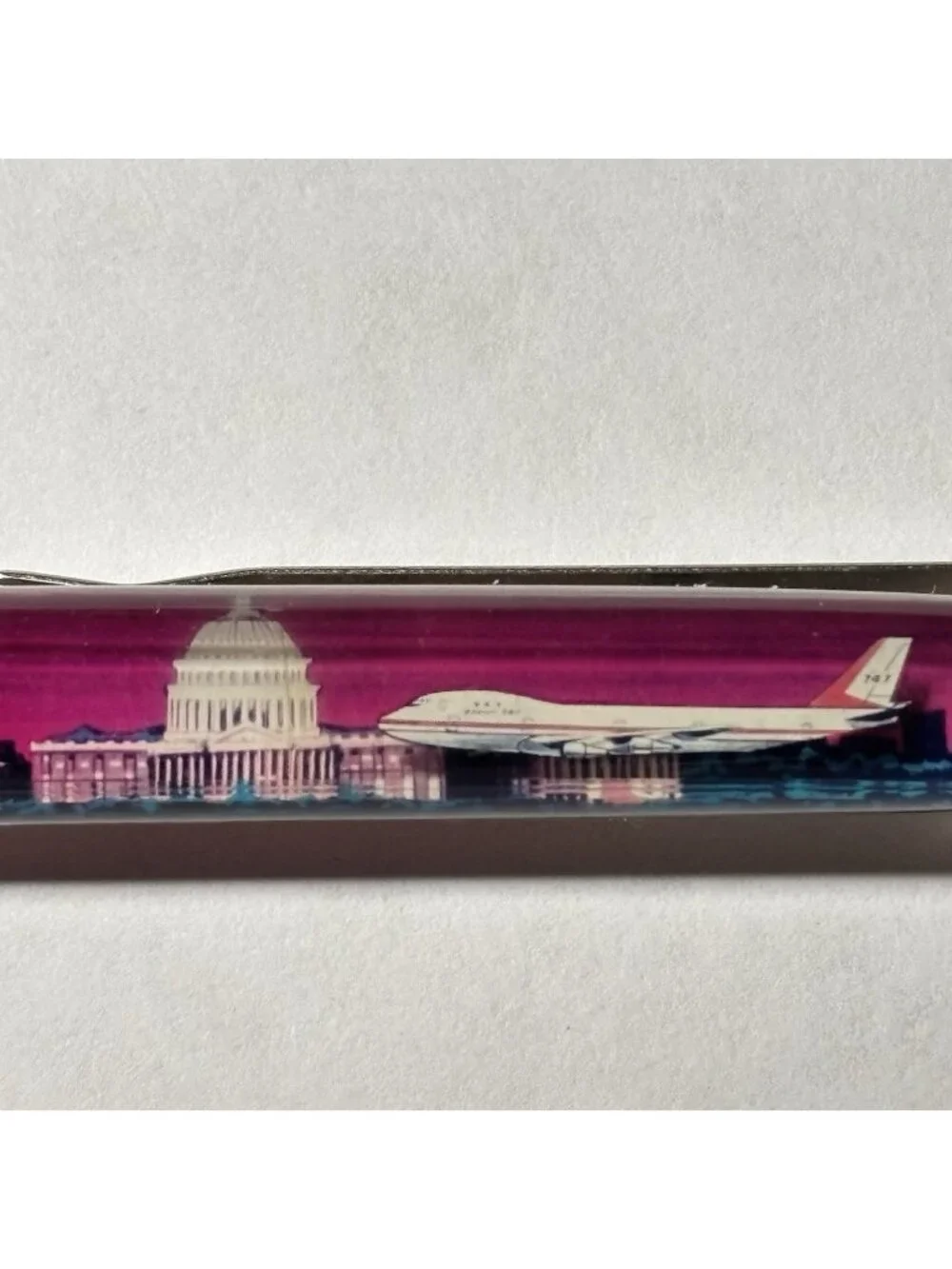 Washington DC Floaty Pen Nation's Capital 747 Airplane Moves by Capitol Vintage